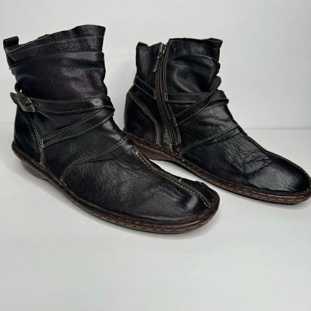 soul of africa shoes brown ankle boots size 38